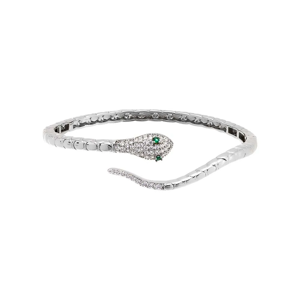 Pave Snake Bangle