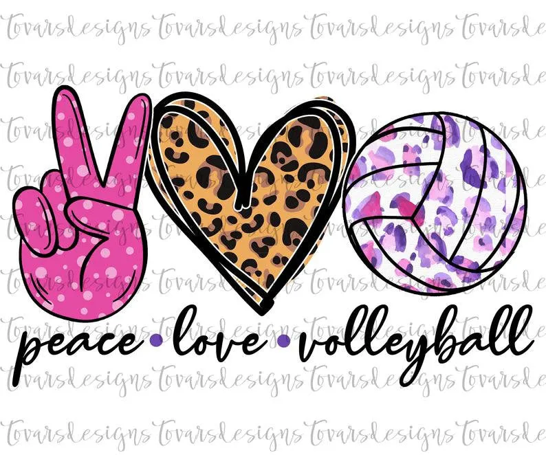 Peace Love Volleyball TRANSFER