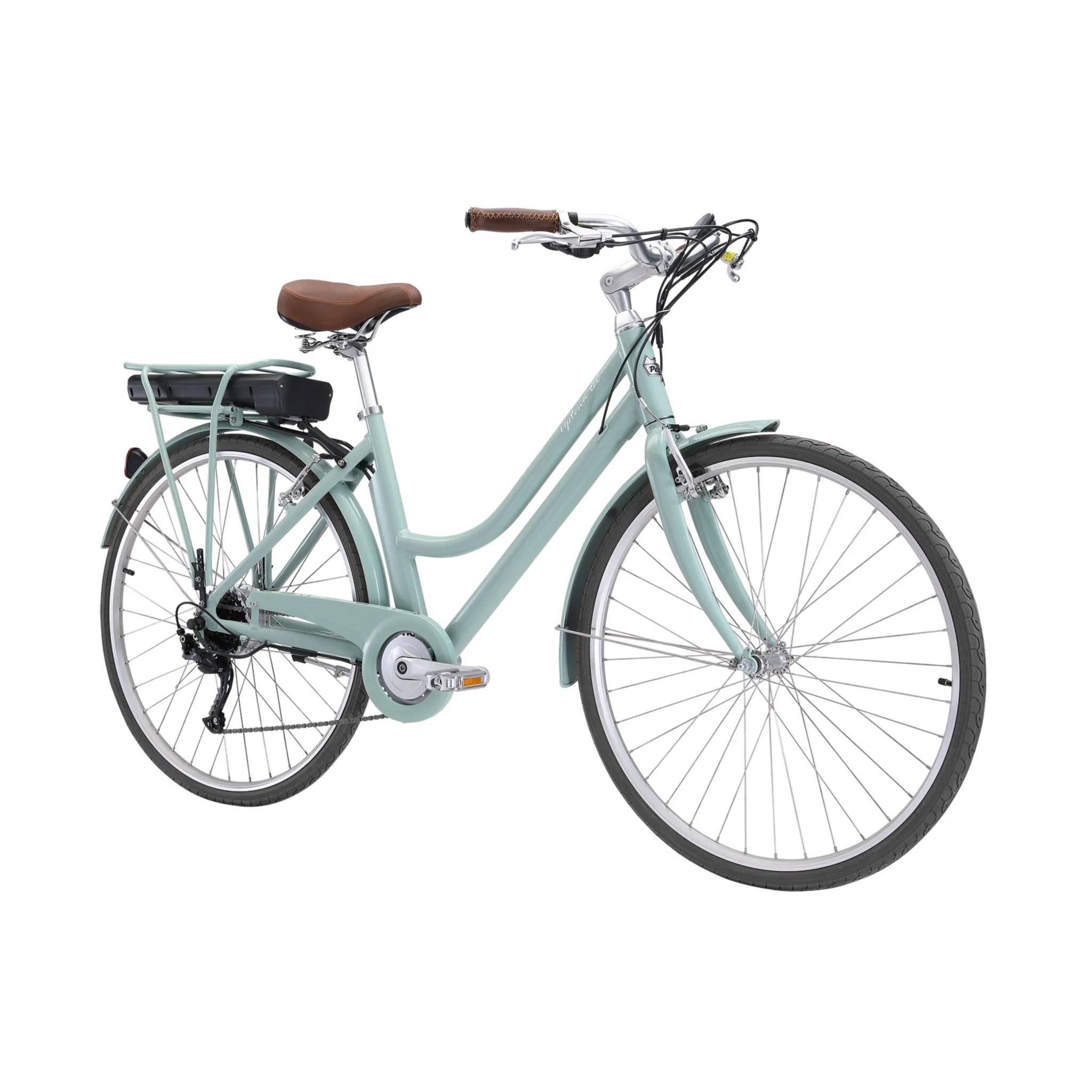 Pedal Uptown ELC Electric Cruiser Bike 374Wh Battery Sage/Black