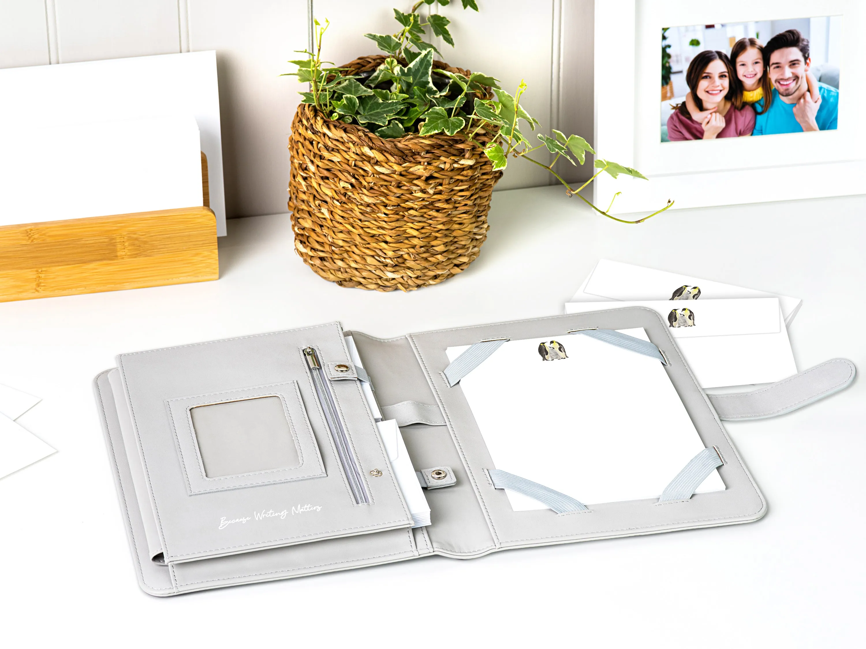 Penguin Family Letter Writing Set with Organiser