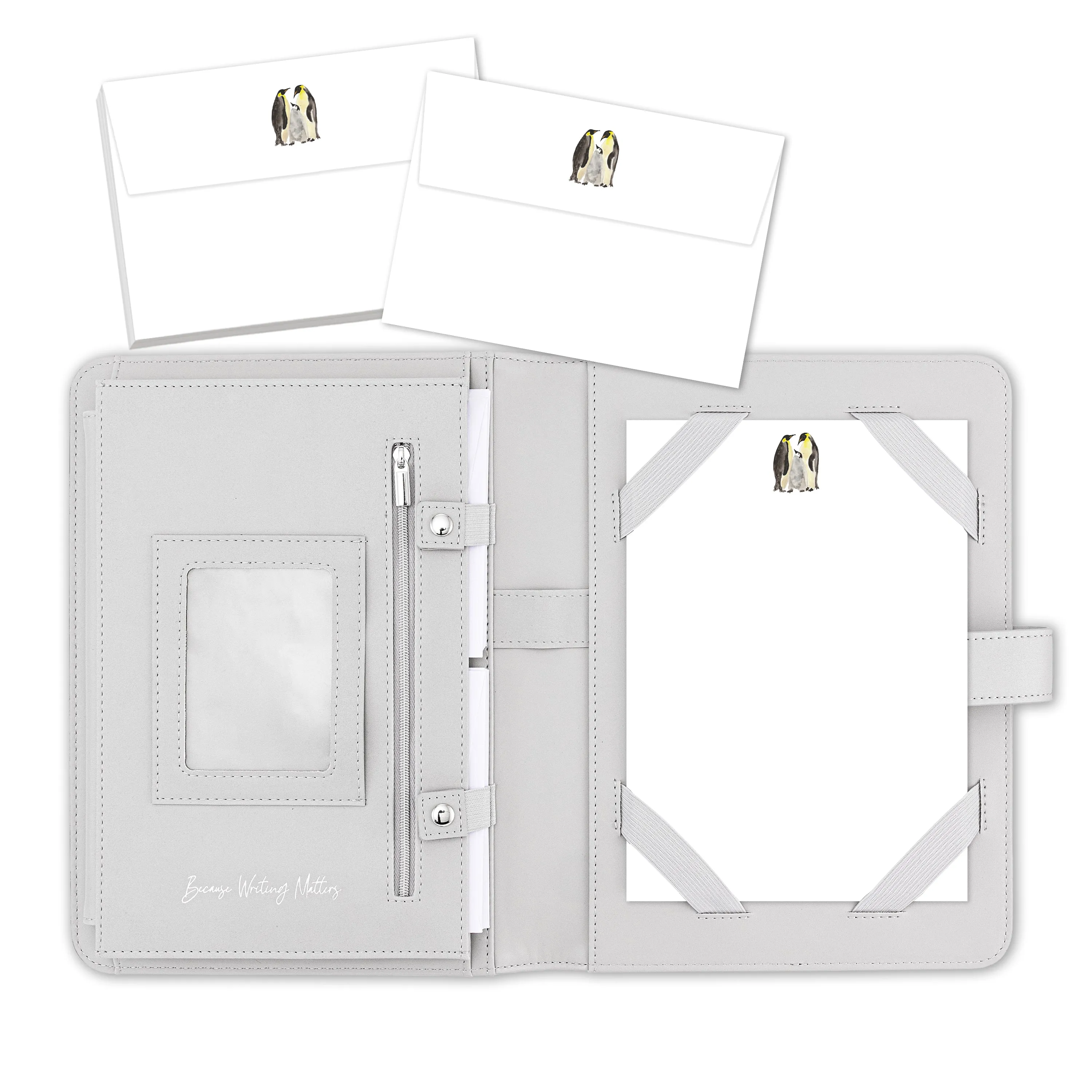 Penguin Family Letter Writing Set with Organiser