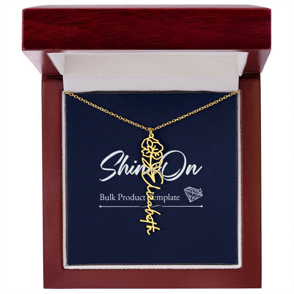 Personalised Flower Name Necklace