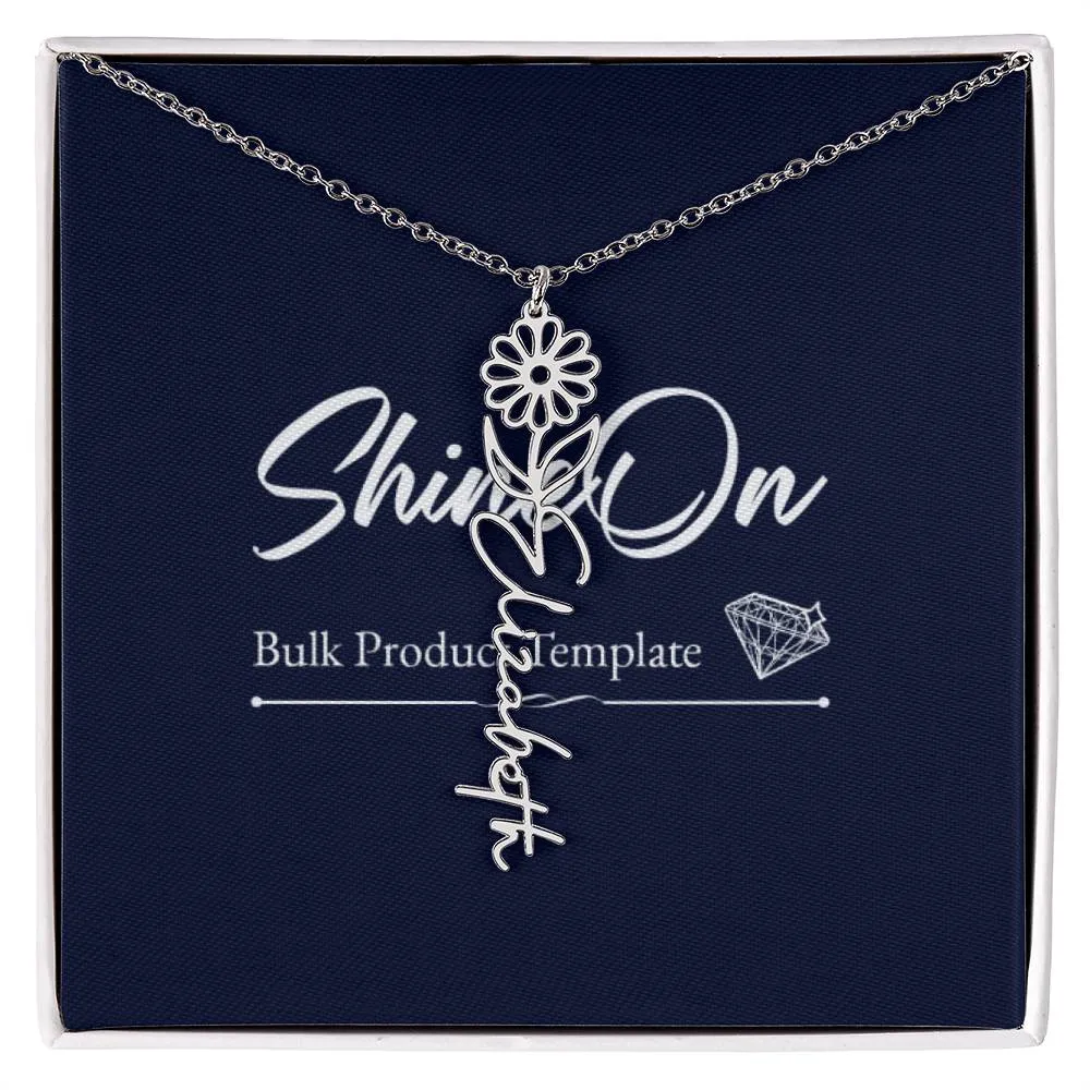 Personalised Flower Name Necklace