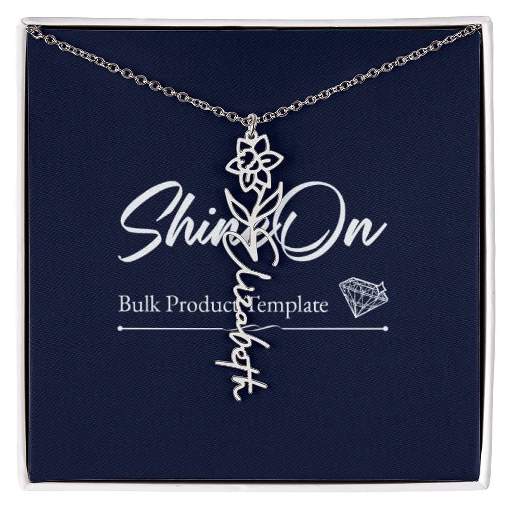 Personalised Flower Name Necklace
