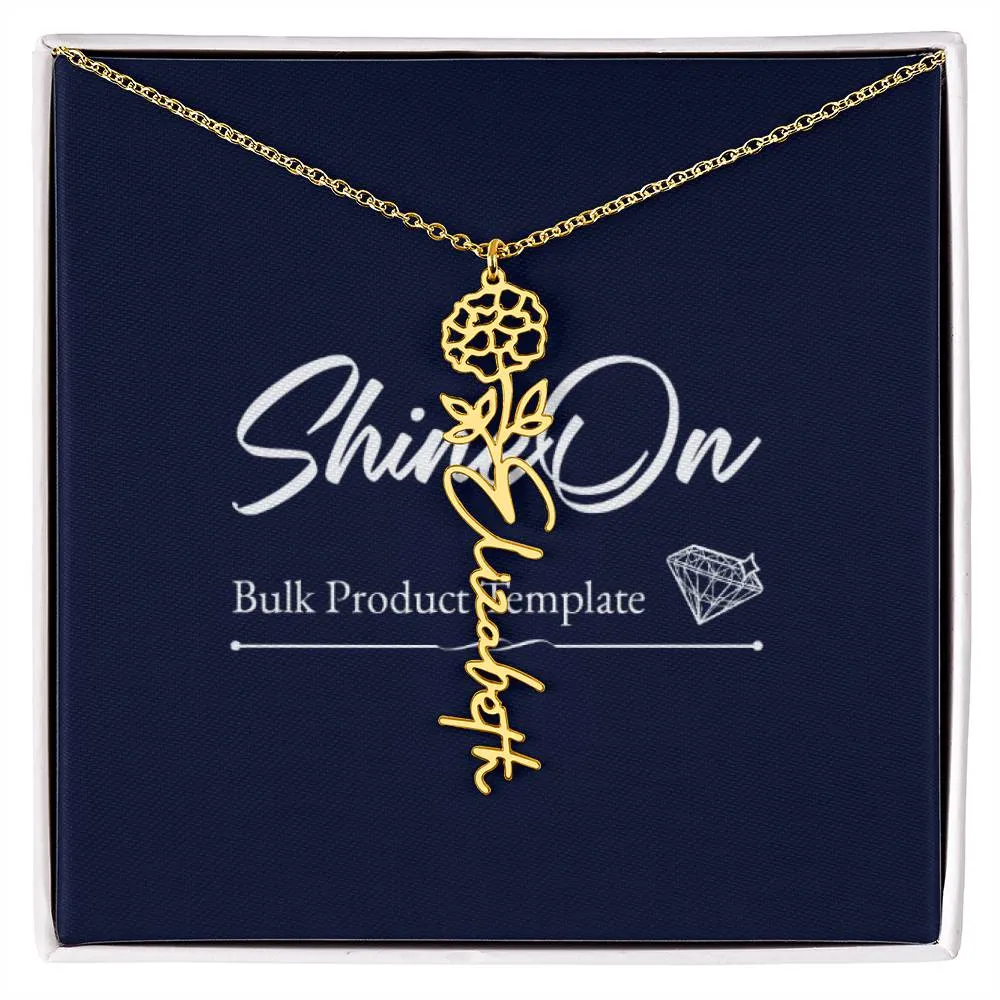 Personalised Flower Name Necklace