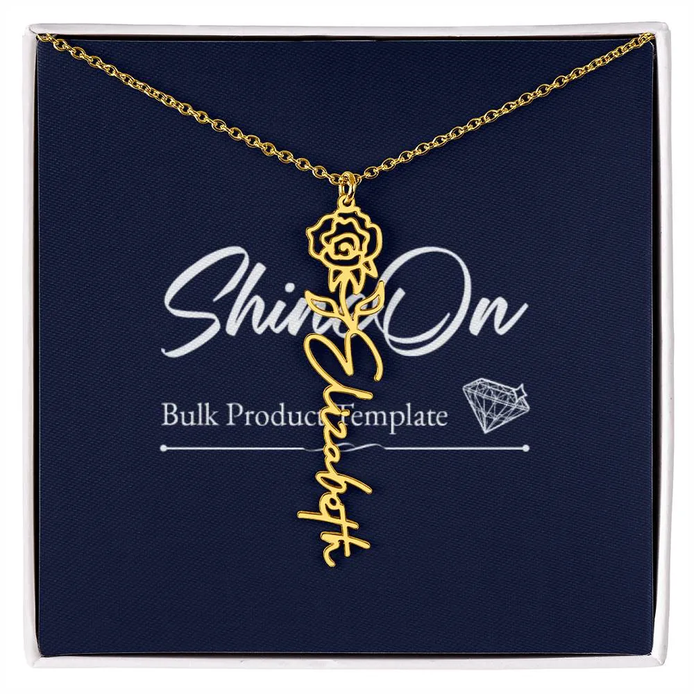 Personalised Flower Name Necklace