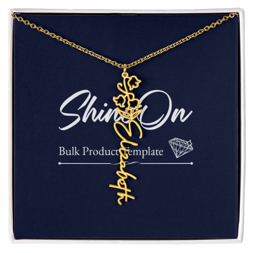 Personalised Flower Name Necklace