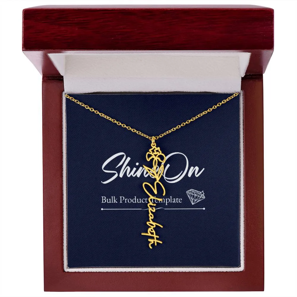 Personalised Flower Name Necklace