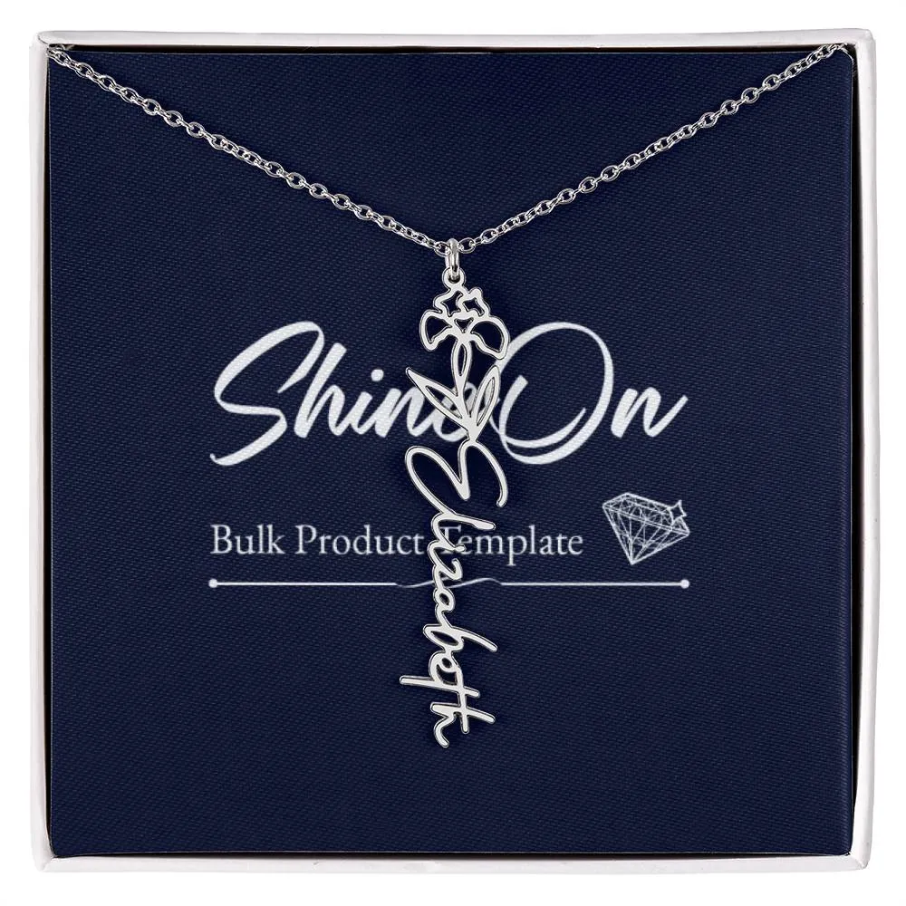 Personalised Flower Name Necklace