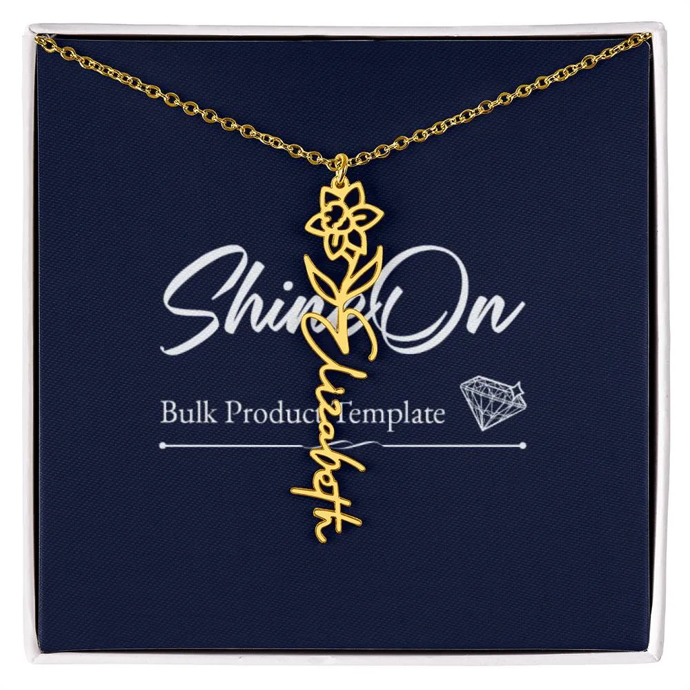 Personalised Flower Name Necklace