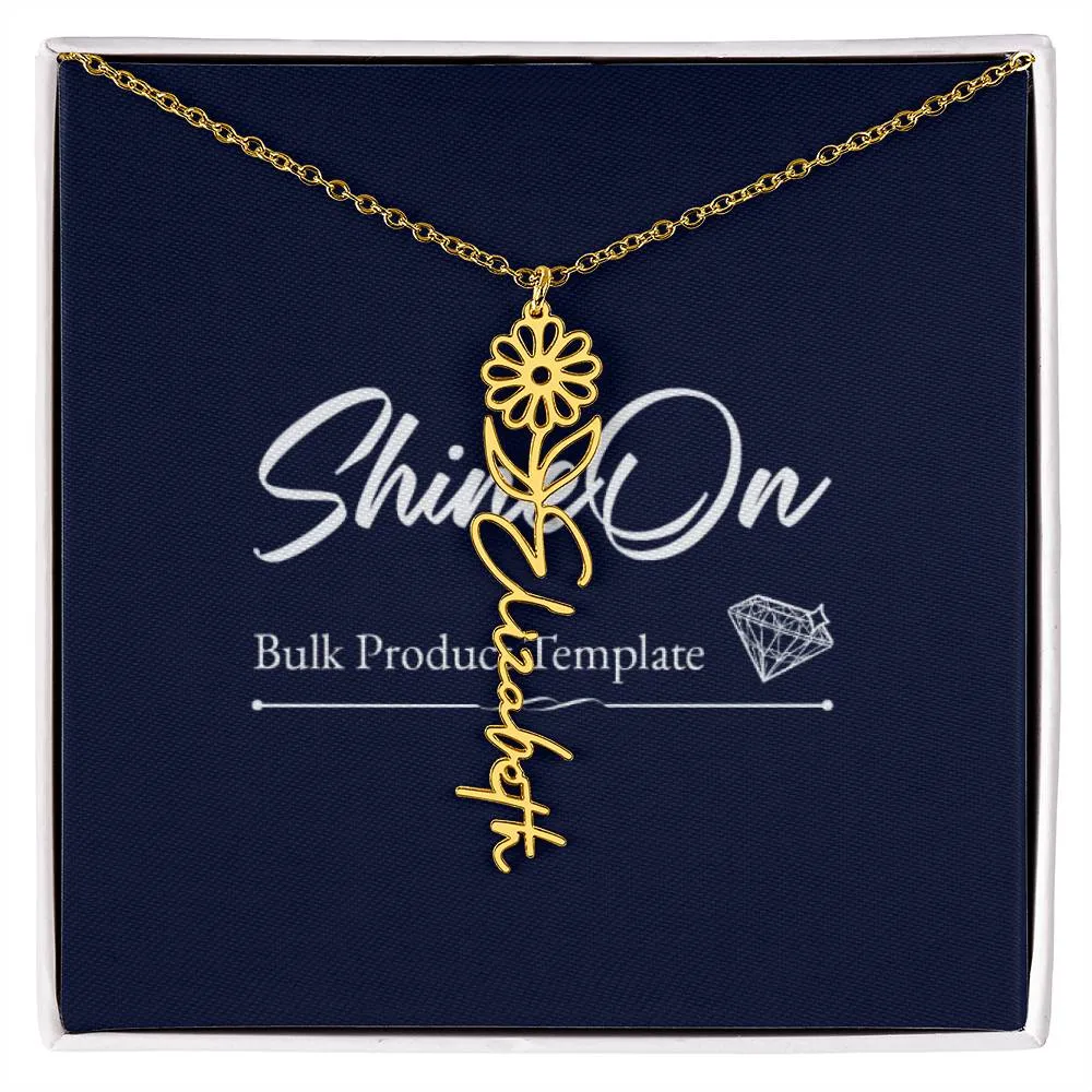 Personalised Flower Name Necklace