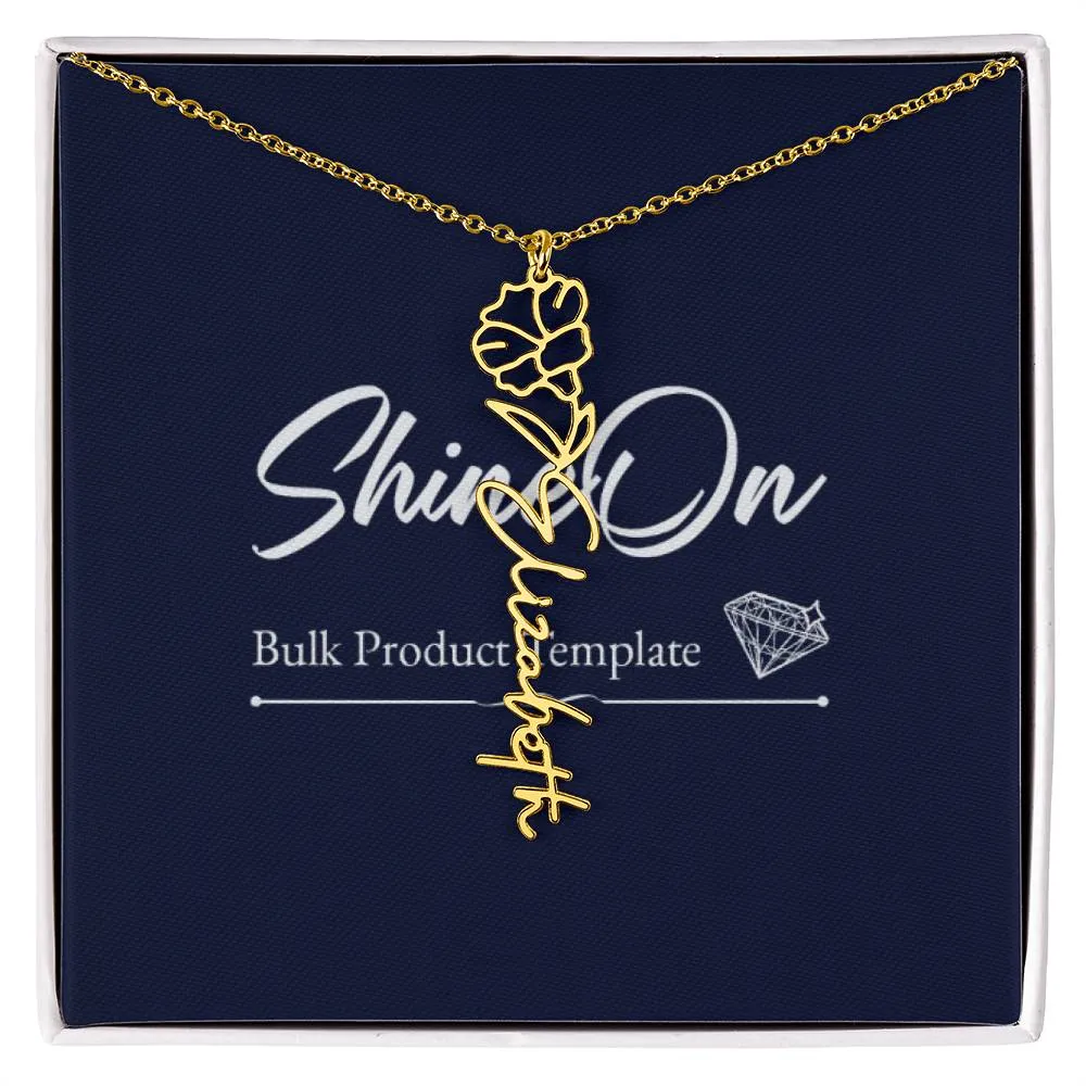 Personalised Flower Name Necklace