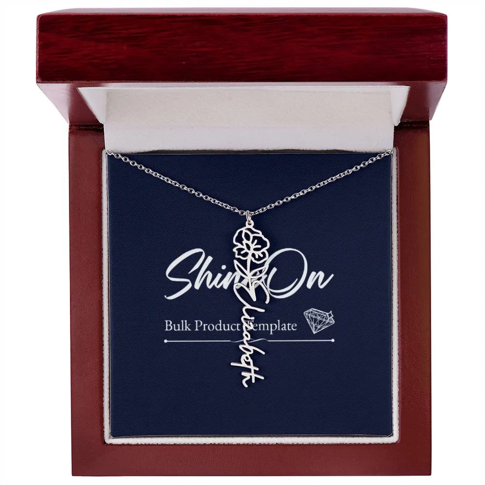 Personalised Flower Name Necklace