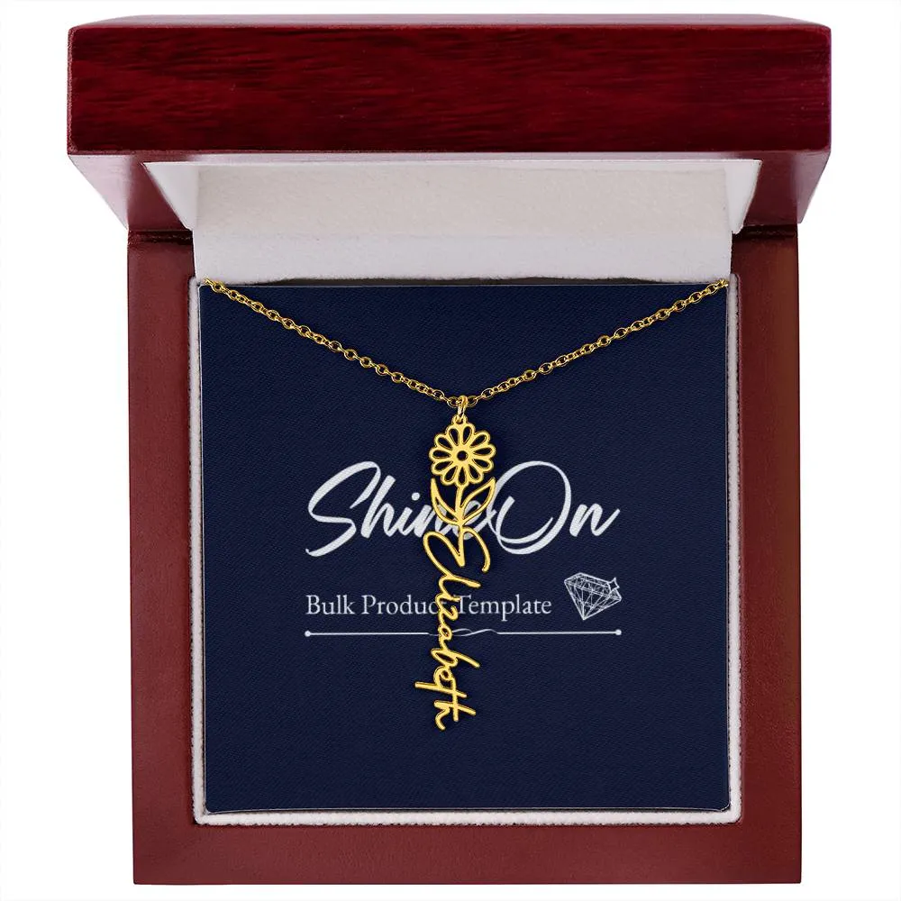 Personalised Flower Name Necklace