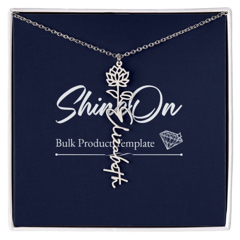 Personalised Flower Name Necklace