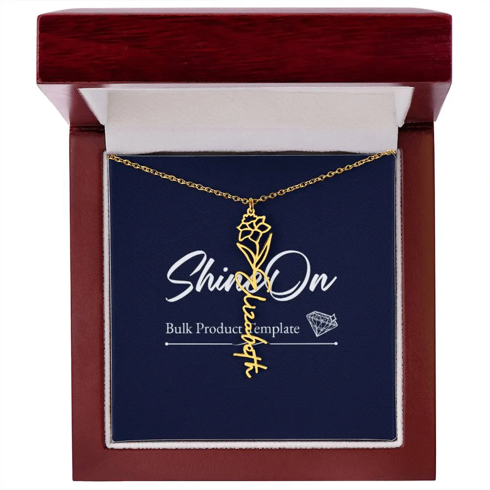 Personalised Flower Name Necklace