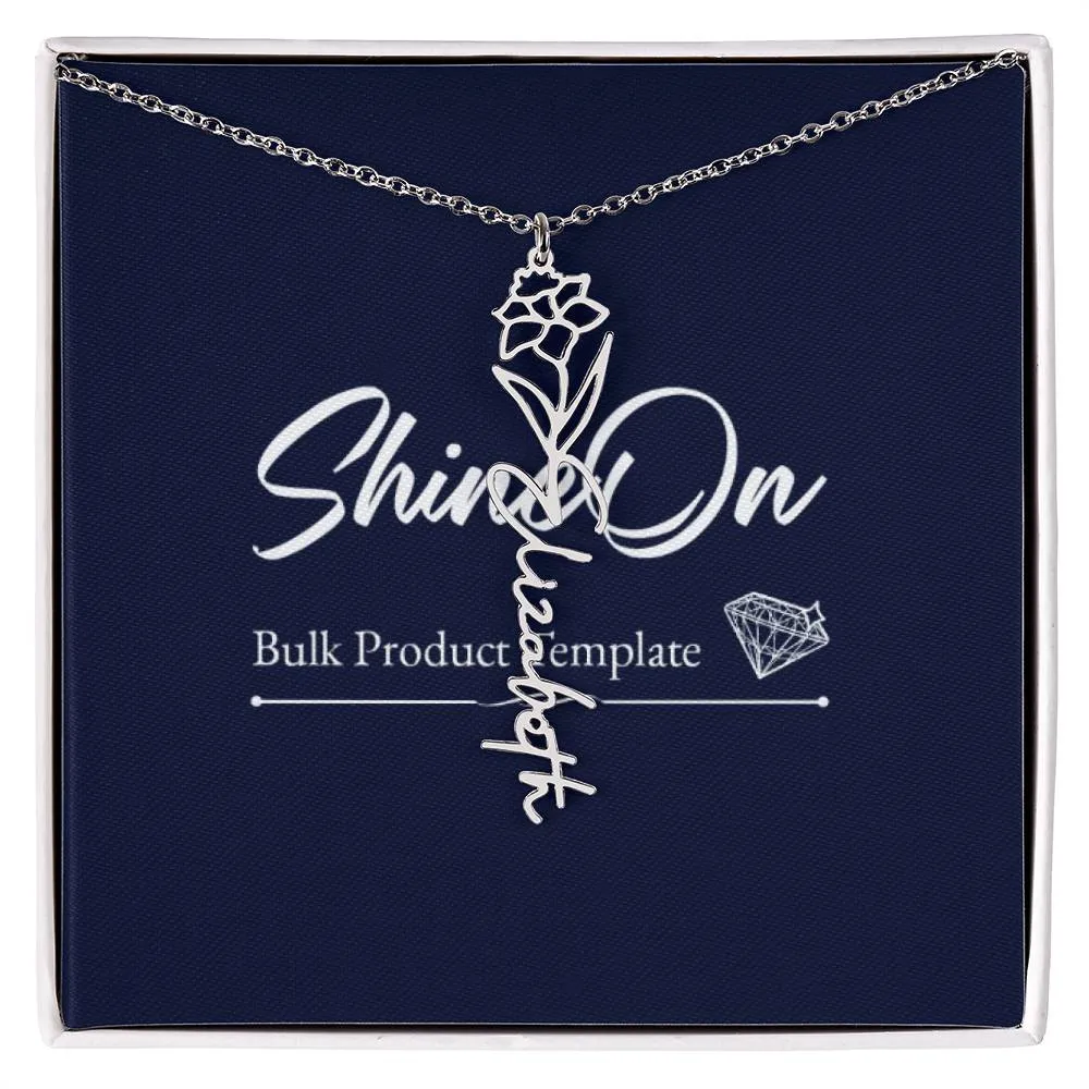 Personalised Flower Name Necklace