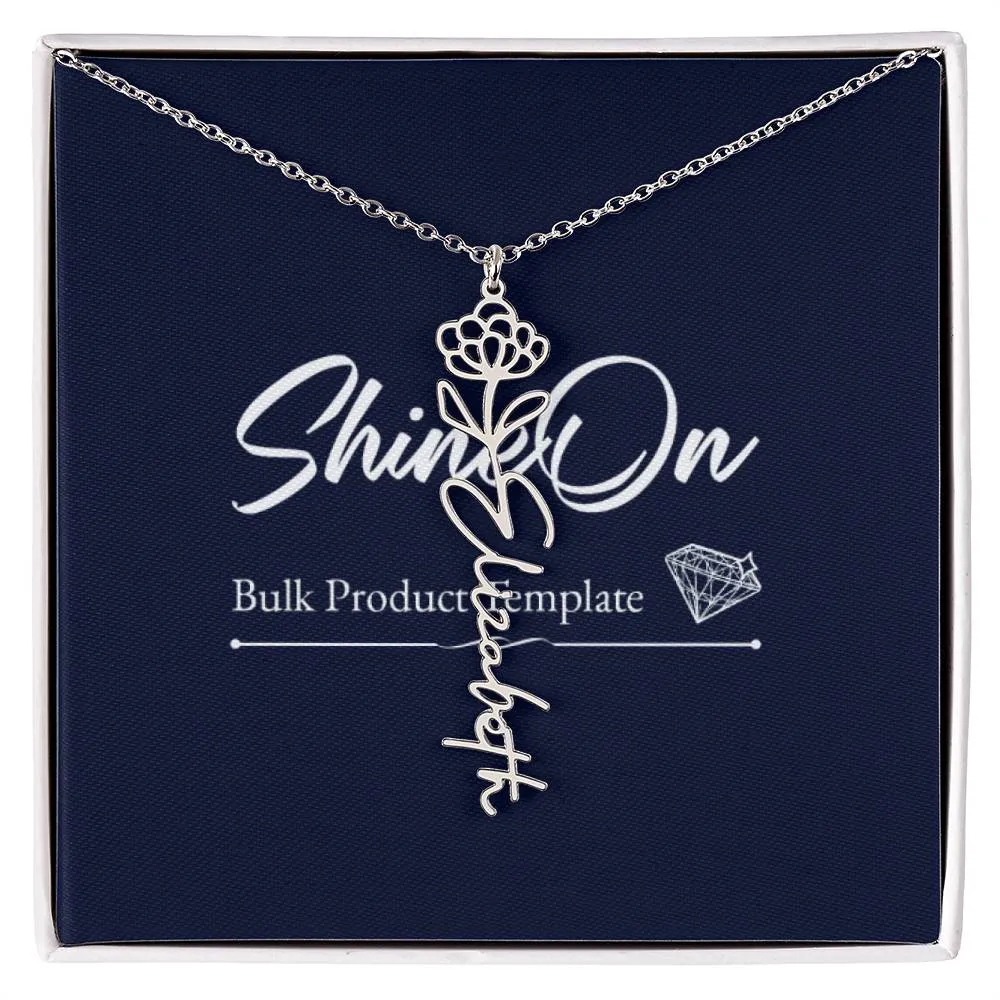 Personalised Flower Name Necklace