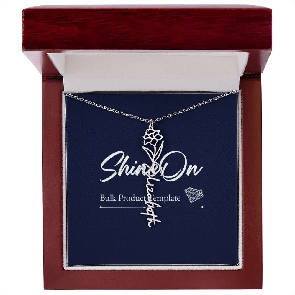 Personalised Flower Name Necklace