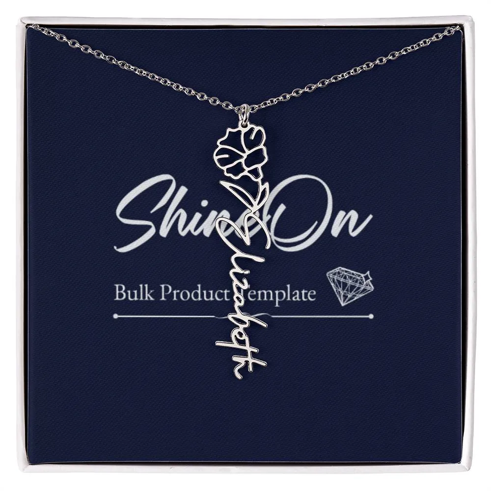 Personalised Flower Name Necklace