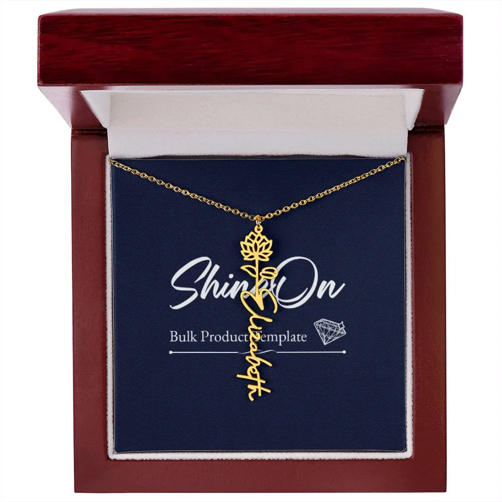 Personalised Flower Name Necklace