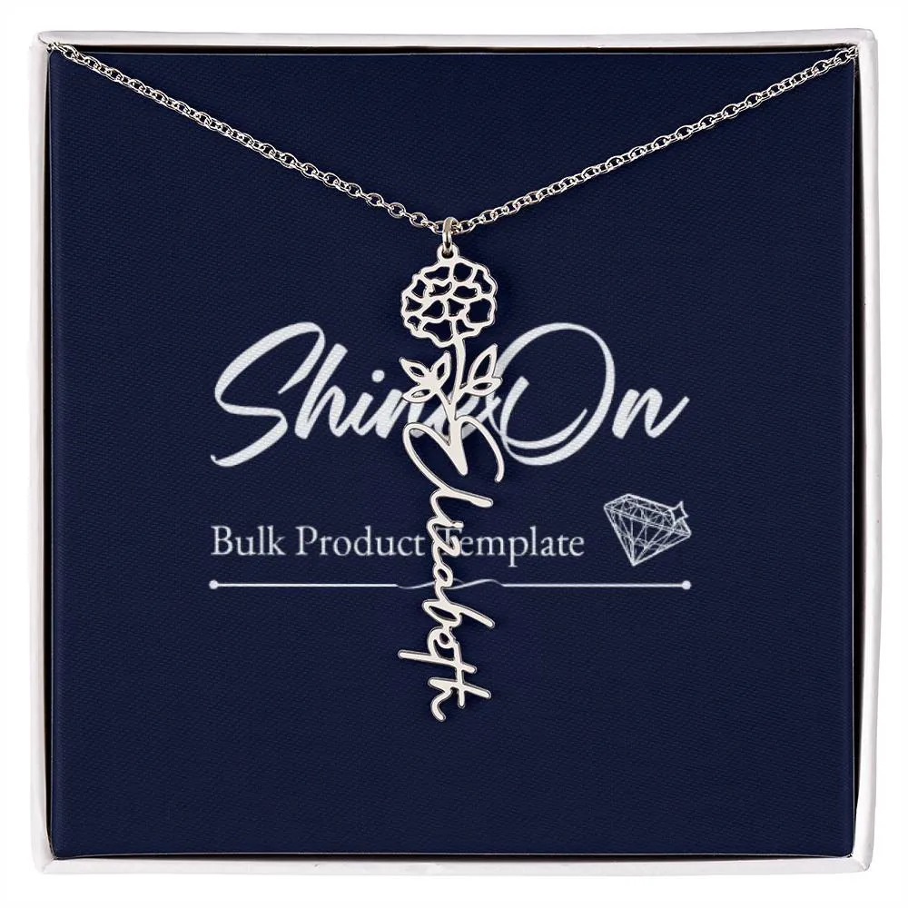 Personalised Flower Name Necklace