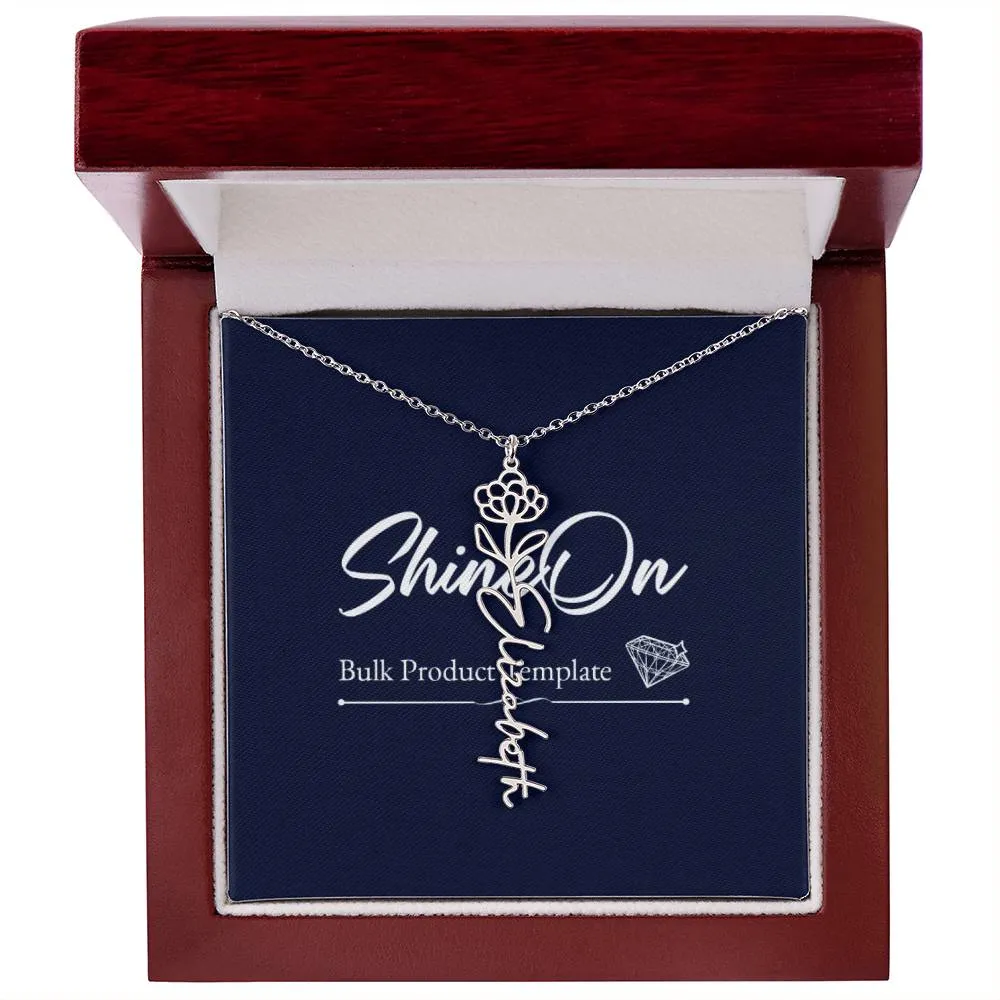 Personalised Flower Name Necklace