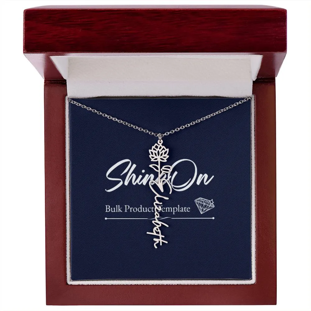 Personalised Flower Name Necklace