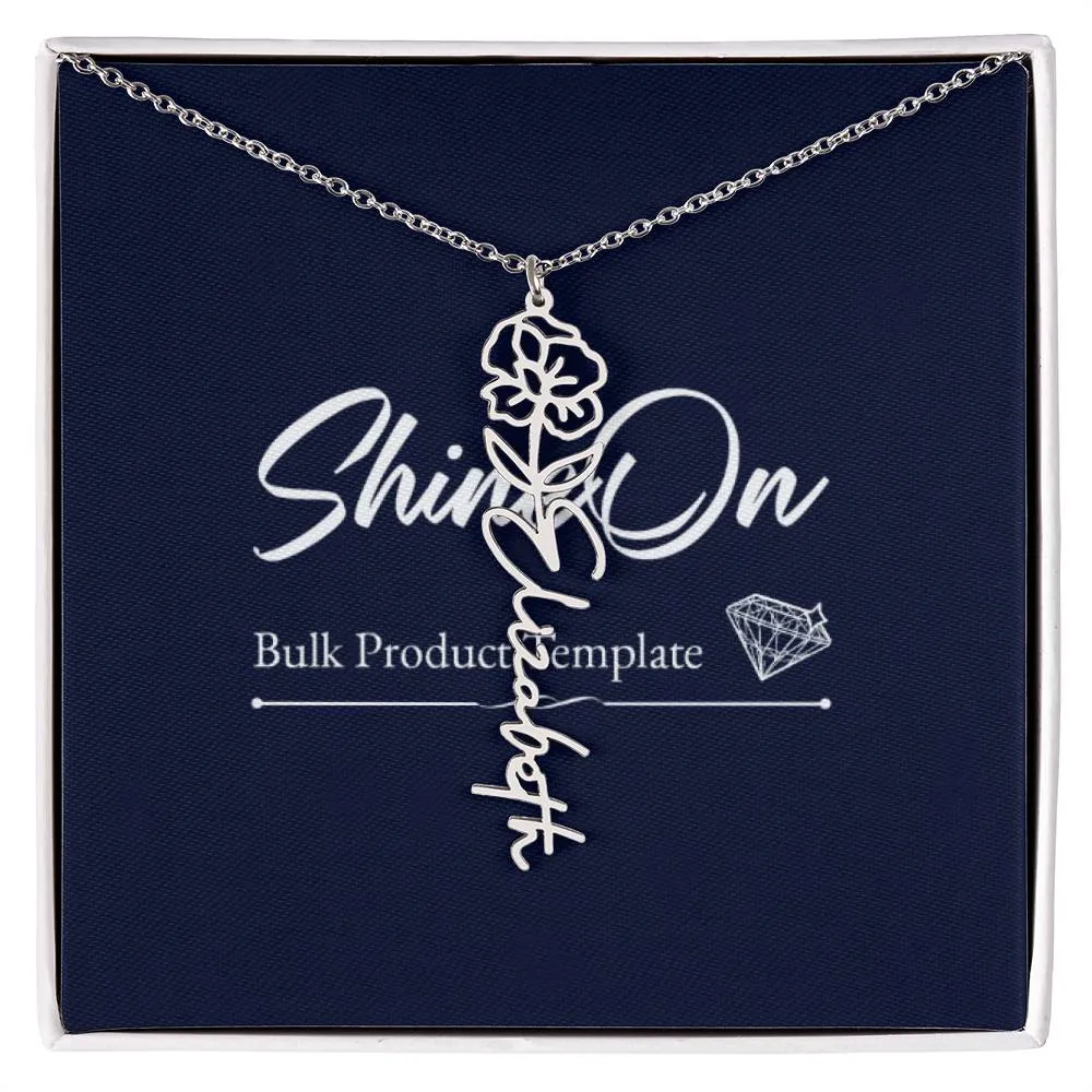Personalised Flower Name Necklace