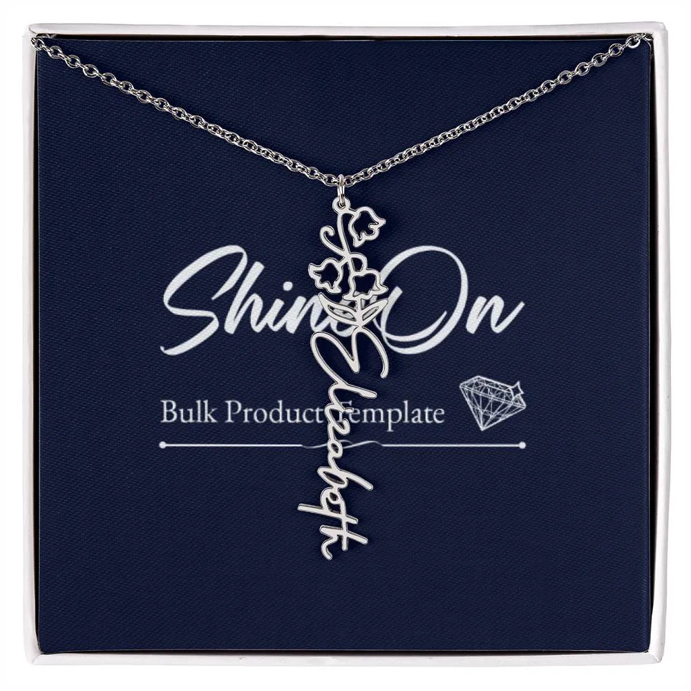 Personalised Flower Name Necklace