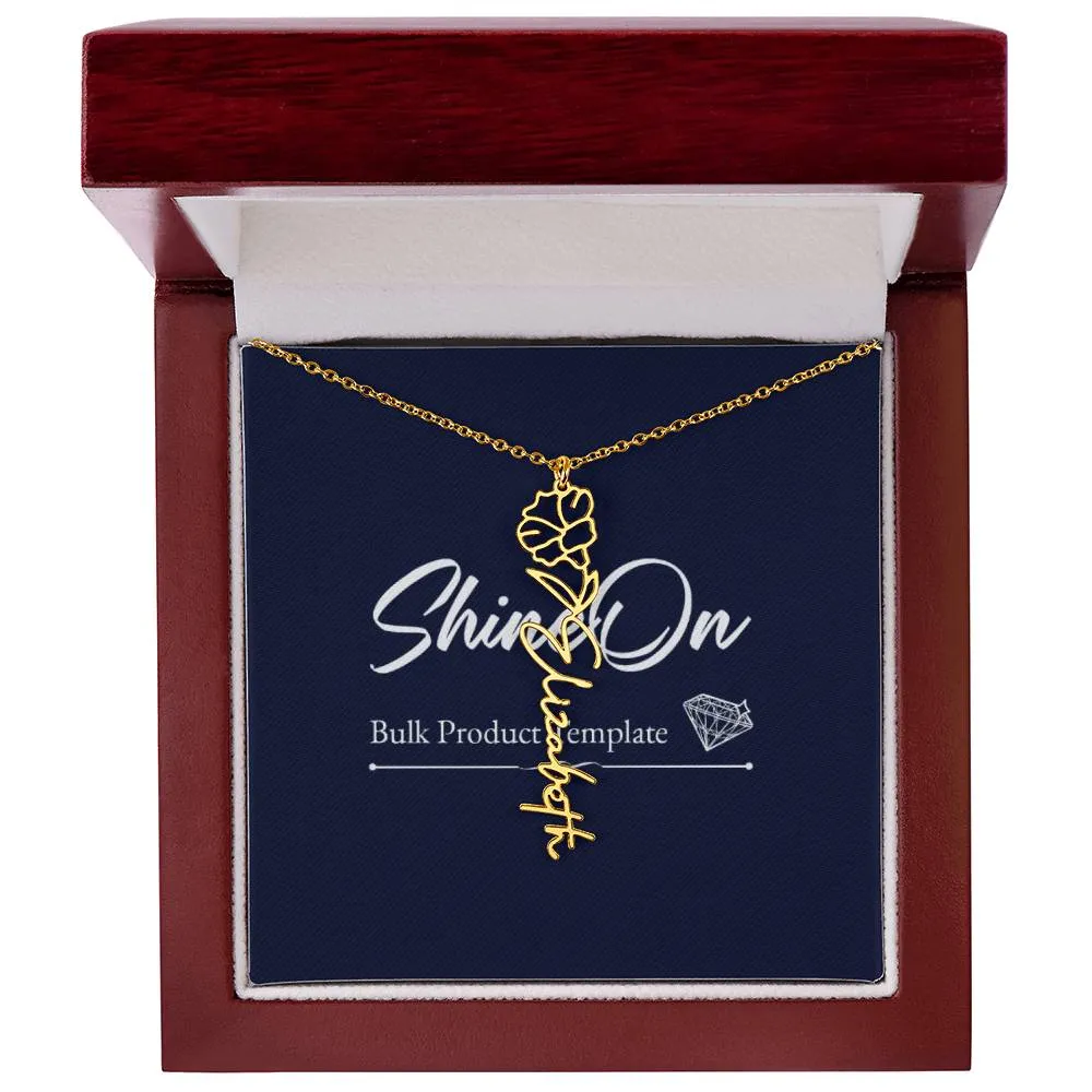 Personalised Flower Name Necklace
