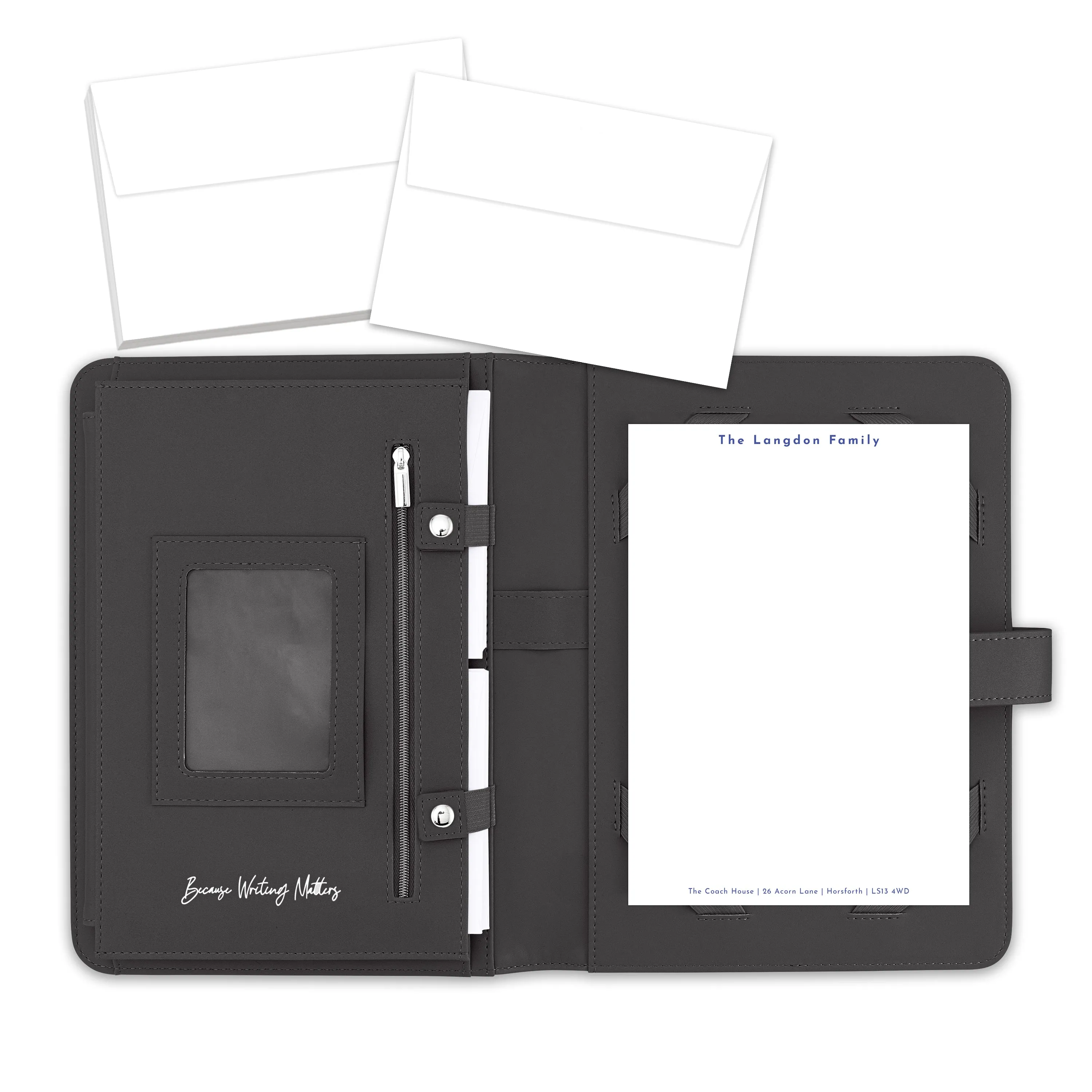 Personalised Letter Writing Stationery Set with Organiser - 'Newcastle''