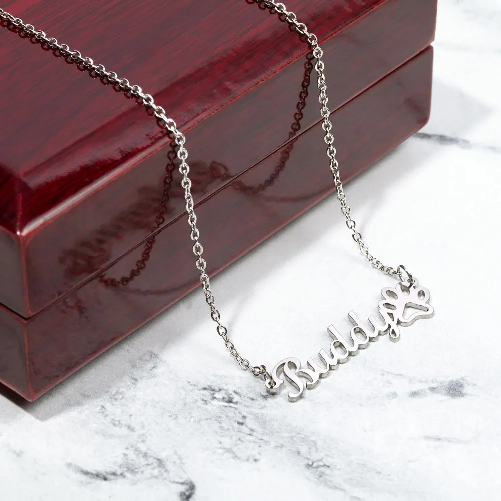 Personalised Necklace With Your Cat's Name