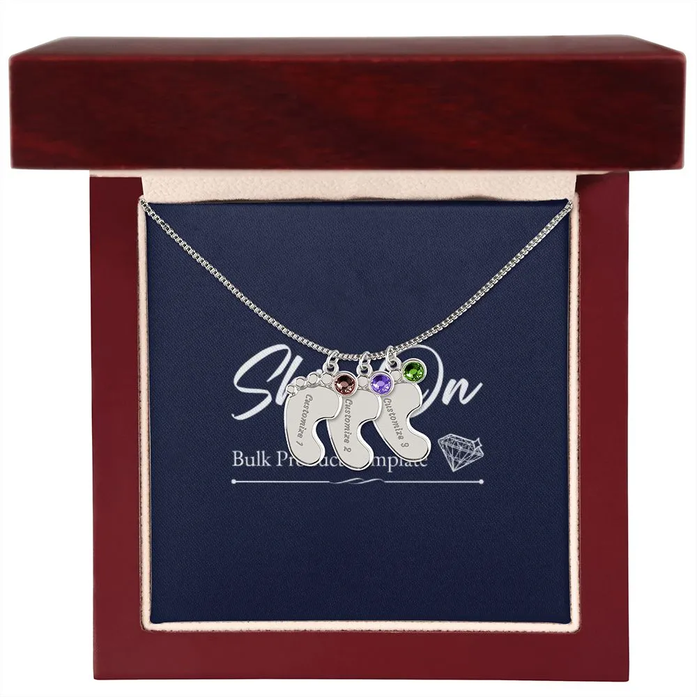 Personalized Baby Feet With Name & Birthstone Gift for Mothers