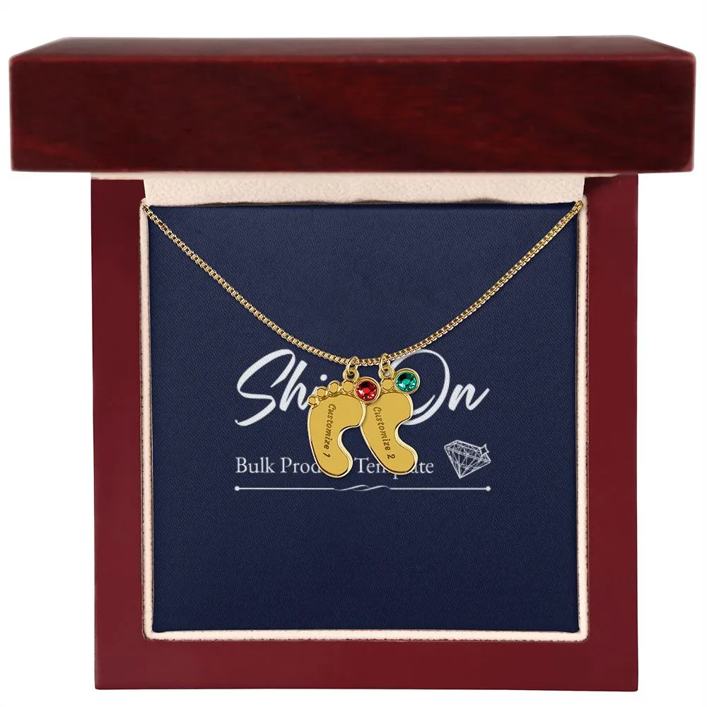 Personalized Baby Feet With Name & Birthstone Gift for Mothers