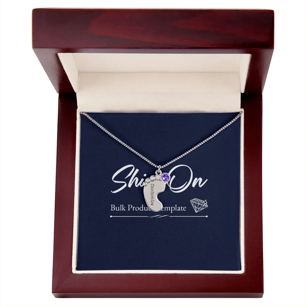 Personalized Baby Feet With Name & Birthstone Gift for Mothers