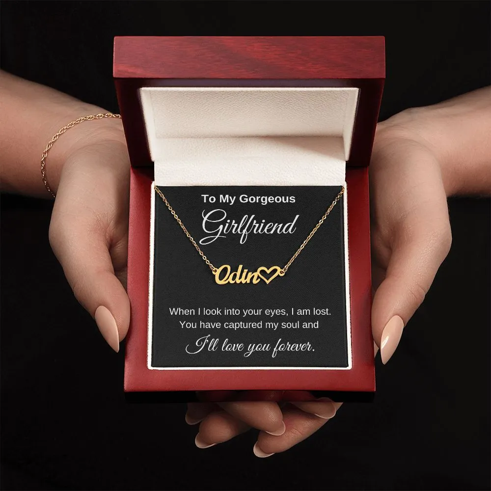 Personalized Girlfriend Necklace I'll Love you forever