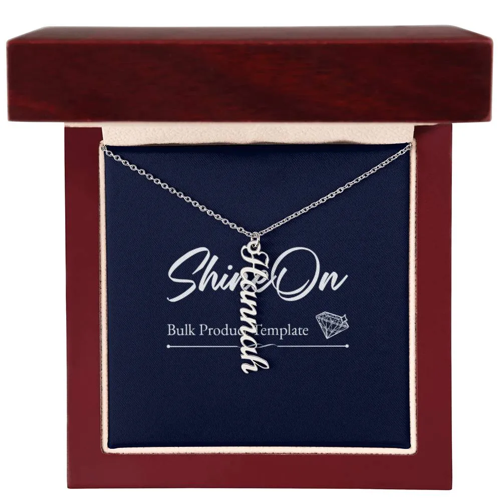 Personalized Name Vertical Dangling Necklace Gift For Daughter