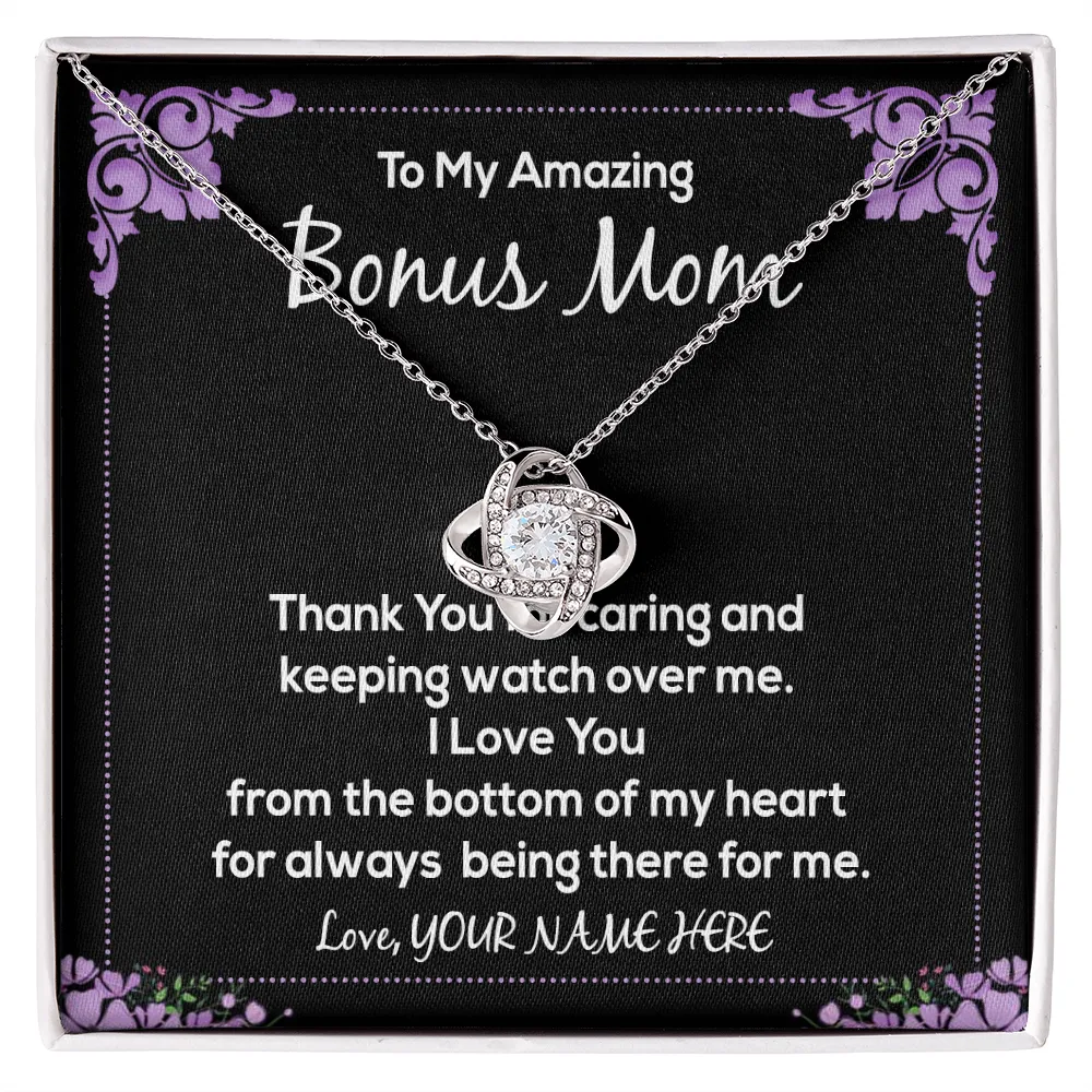 Personalized Necklace Gift For Your Bonus Mom