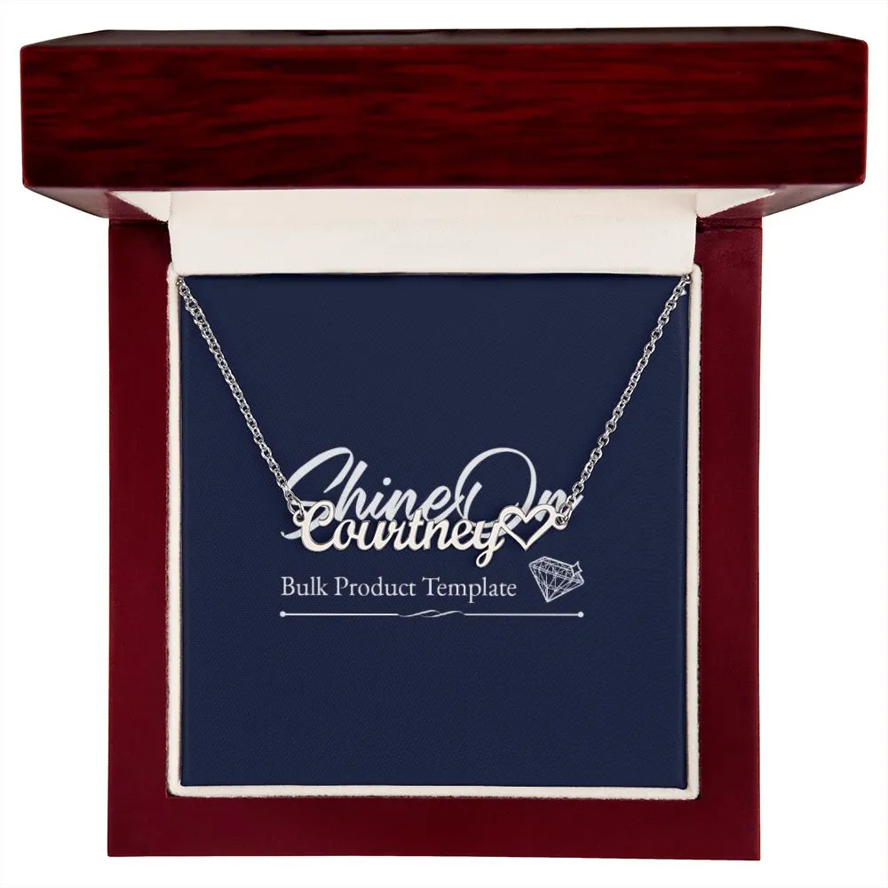 Personalized Script Name Necklace With Heart Gift for Daughter