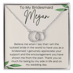 Personalized To My Bridesmaid Necklace
