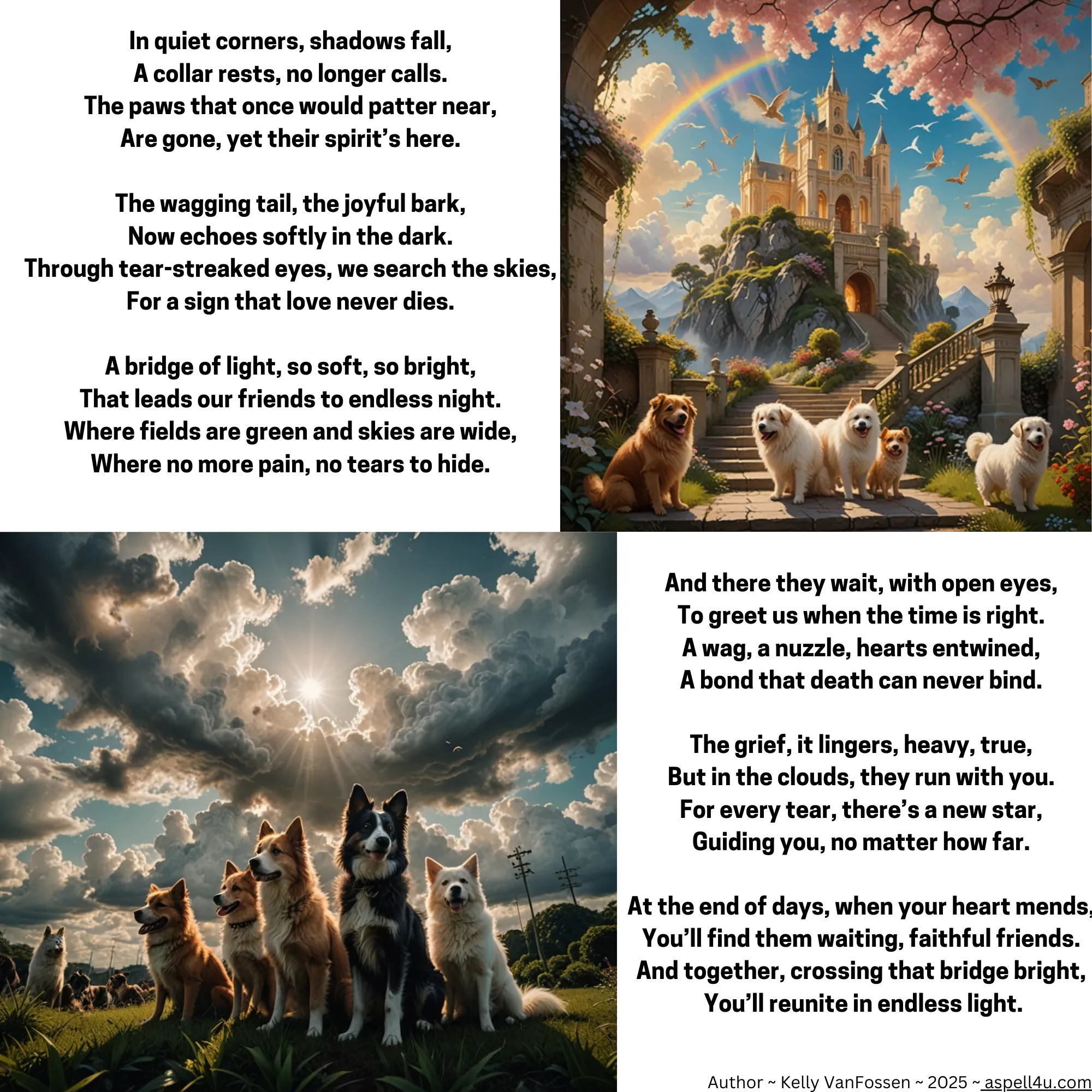 Pet Memorial Poem Print - In Quiet Corners - Custom Created Poem and Print Remembrance Gift Presentation for a Pet Loss - Digital Download