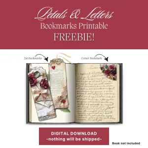 Petals & Letters Bookmarks Printable - FREEBIE