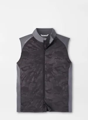 Peter Millar Mens Classic Fit Venture Hybrid Vest - BLACK