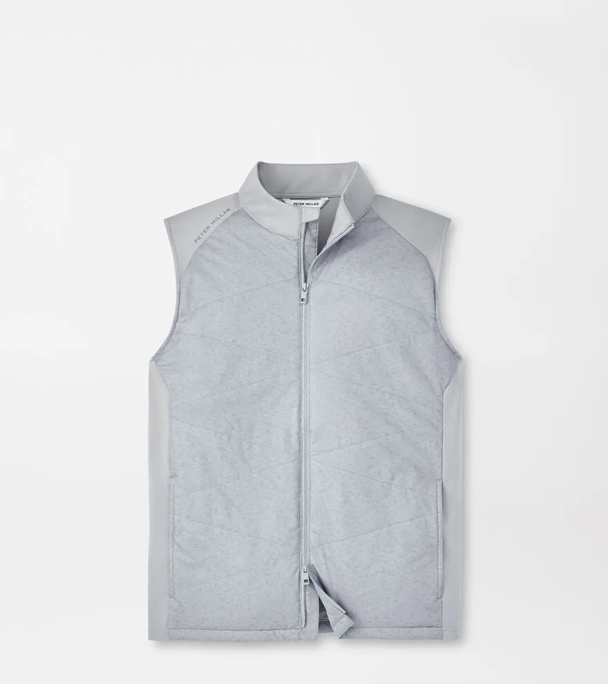 Peter Millar Mens Classic Fit Venture Hybrid Vest - GALE GREY