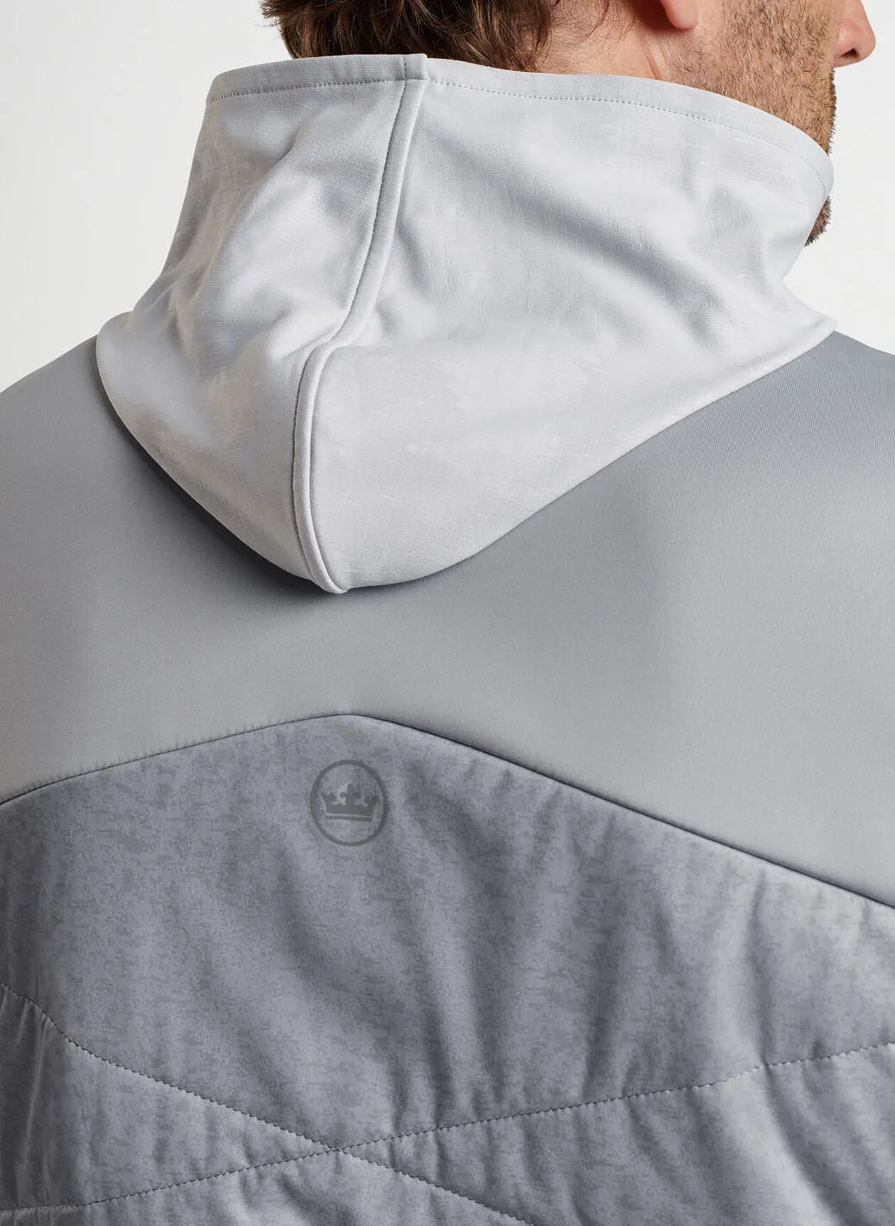 Peter Millar Mens Classic Fit Venture Hybrid Vest - GALE GREY