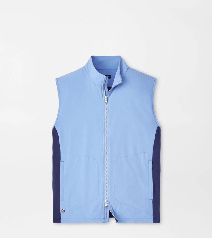 Peter Millar Mens Tailored Fit Solstice Performance Hybrid Full-Zip Vest - ELIXIR