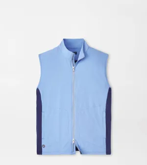 Peter Millar Mens Tailored Fit Solstice Performance Hybrid Full-Zip Vest - ELIXIR