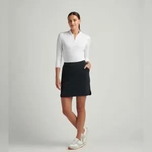 Peter Millar Women's Crown Sport Alice Petal Hem Skort Black Medium 18”