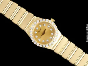 Piaget Polo Ladies Bracelet Watch - 18K Gold & Original Factory Piaget Diamonds